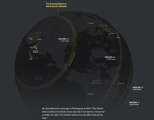 New York Times: Οι πύραυλοι Hwasong της Βόρειας Κορέας θα μπορούσαν να φτάσουν στις ΗΠΑ 