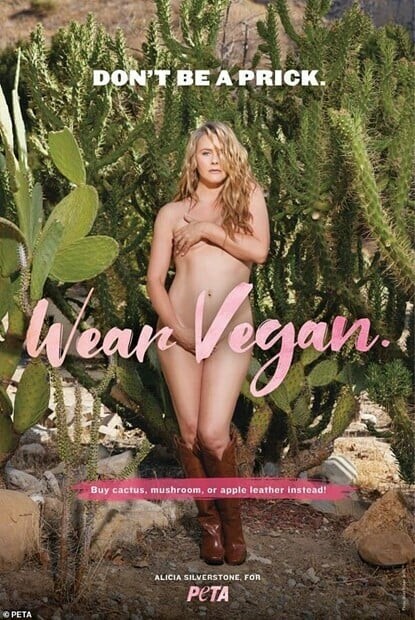 Η Alicia Silverstone ποζάρει γυμνή για να εμπνεύσει τον κόσμο να φοράει vegan ρούχα