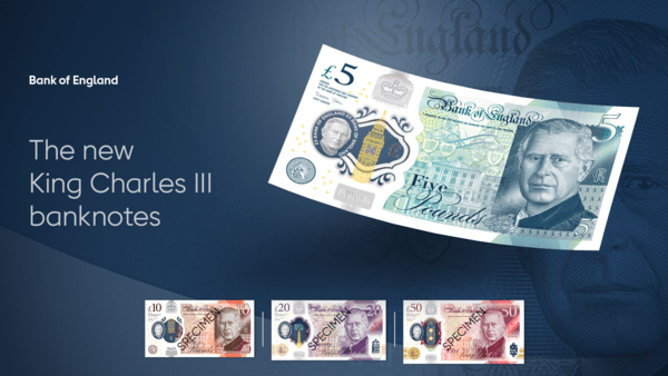 Στη δημοσιότητα τα νέα χαρτονομίσματα με την απεικονίζουν τον βασιλιά Κάρολο