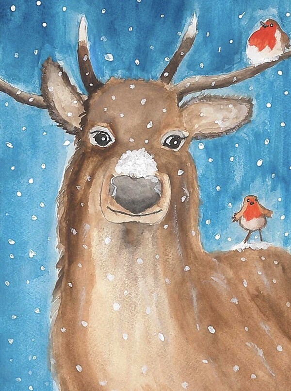 O πρίγκιπας Τζορτζ ζωγράφισε μια χριστουγεννιάτικη κάρτα και το Twitter ενθουσιάστηκε 
