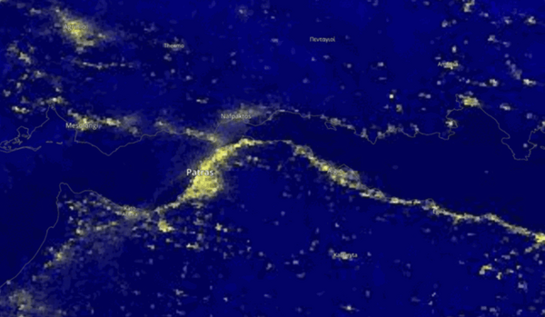 H «χριστουγεννιάτικη Ελλάδα» από το διάστημα -Εικόνες από δορυφόρο