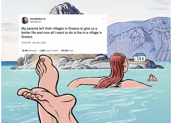 «Θέλω να ζήσω σ’ ένα ελληνικό χωριό»: Η ιστορία του tweet που έγινε viral στην ελληνοαμερικανική κοινότητα και πέρα από αυτή 