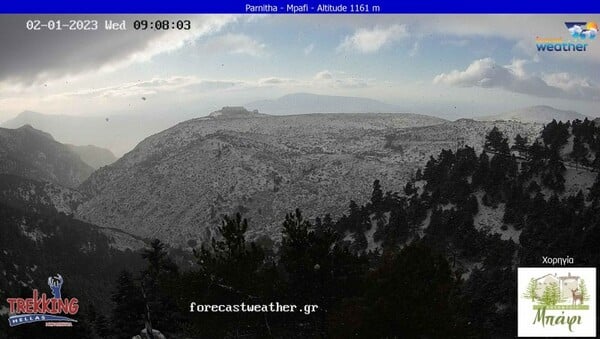 Χιόνισε το πρωί σε Πάρνηθα και Πεντέλη - Στους -11 η χαμηλότερη θερμοκρασία, πού καταγράφηκε