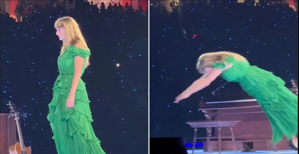 H Taylor Swift ξεκίνησε την περιοδεία της κάνοντας βουτιά από τη σκηνή
