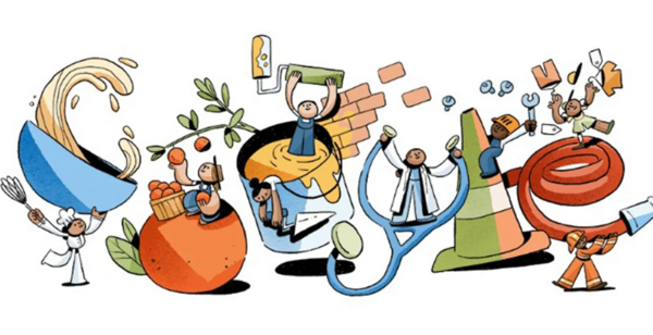 To doogle της goodle τιμά την εργατική Πρωτομαγιά 