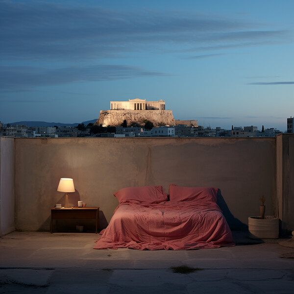 Athens Surreal: Μια σουρεαλιστική εικόνα της Αθήνας με αισθητική Γουές Άντερσον και τη βοήθεια της τεχνητής νοημοσύνης