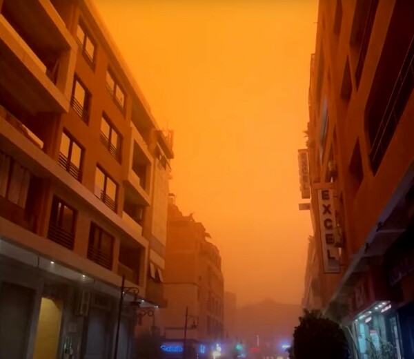 Μαρόκο: Πορτοκαλί αμμοθύελλα μετέτρεψε το Μαρακές σε σκηνικό του «Blade Runner»