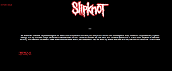 Slipknot: Εκτός μπάντας ο ντράμερ Jay Weinberg
