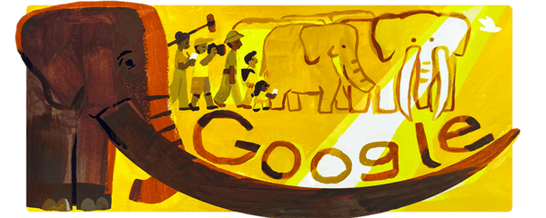 Ένα Google doodle για τον Αχμέντ, τον ελέφαντα που τον προστάτευαν φρουροί
