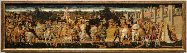 Γίγαντες, σκύλοι, ιππότες, μεγαλειώδεις ουρανοί, η μεγάλη τέχνη του Francesco Pesellino