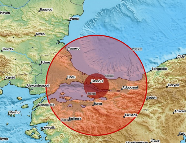 Σεισμός αισθητός στην Κωνσταντινούπολη 