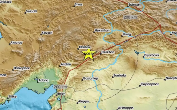 Σεισμός στην Τουρκία, κοντά στην πόλη Αντιγιαμάν