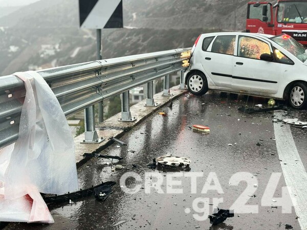 Τροχαίο ατύχημα στο Ηράκλειο με τρεις τραυματίες -Σε σοβαρή κατάσταση παιδί 2 ετών