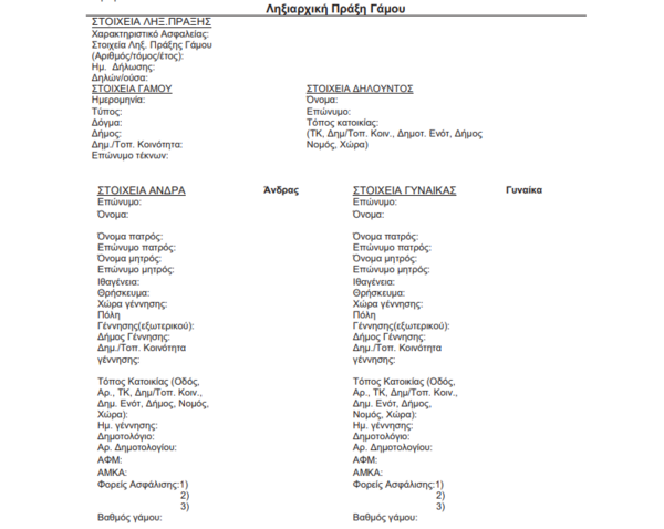 Αλλάζουν οι ληξιαρχικές πράξεις γέννησης και γάμου- Τα νέα έγγραφα