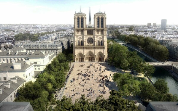 Αποκαλύφθηκε το κωδωνοστάσιο της Νοτρ Νταμ στο Παρίσι