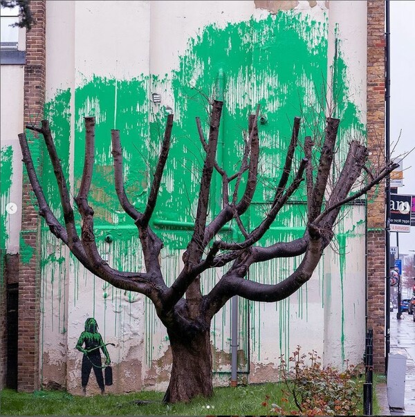 Νέο έργο από τον Banksy στο Λονδίνο με μήνυμα για το περιβάλλον