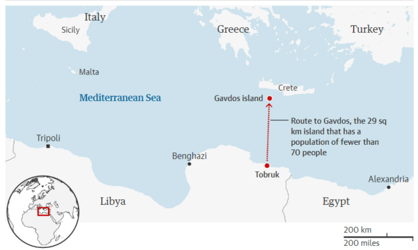 «Μας ωθούν στα όριά μας»: Άρθρο του Guardian για τις μεταναστευτικές ροές στη Γαύδο