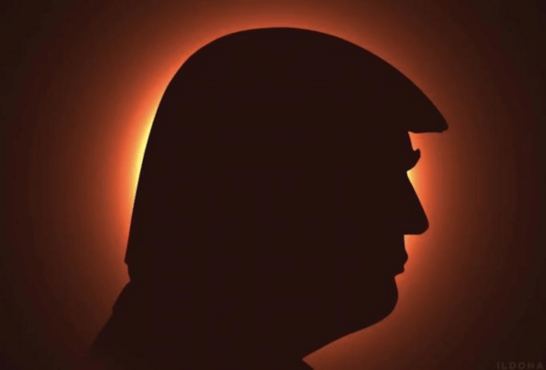 Ο Τραμπ έκρυψε τον ήλιο με το κεφάλι του