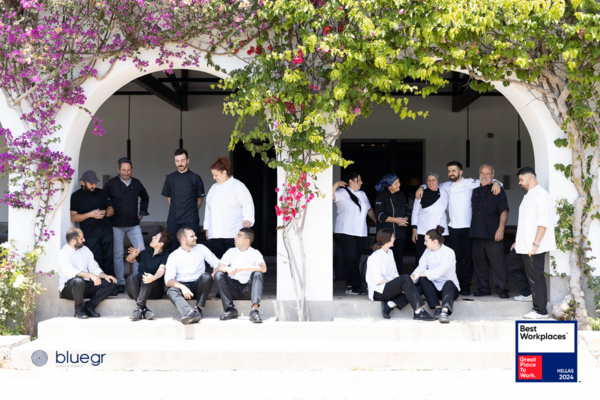 Για δεύτερη συνεχόμενη χρονιά η bluegr Hotels & Resorts στη δεκάδα των Best Workplaces™ Hellas και Best Workplaces™ for Women Hellas 2024, ως ο μοναδικός ξενοδοχειακός όμιλος