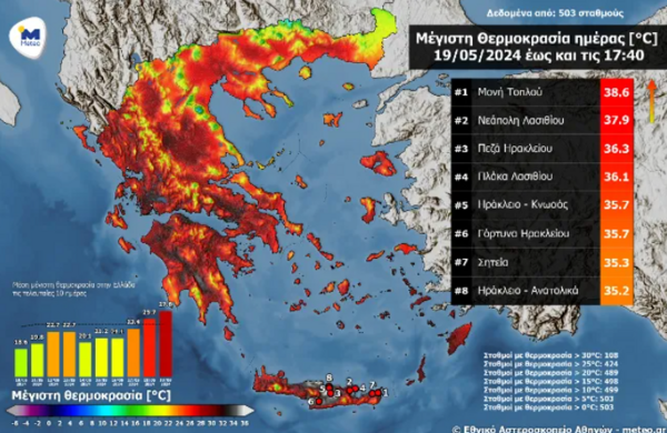 «Κοκτέιλ» αφρικανικής σκόνης και ζέστης: Ξεπέρασαν τα 30άρια πάνω από 100 περιοχές