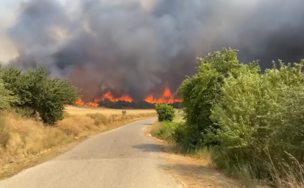 Φωτιά στη Ναυπακτία: Μήνυμα 112 για εκκένωση 3 χωριών