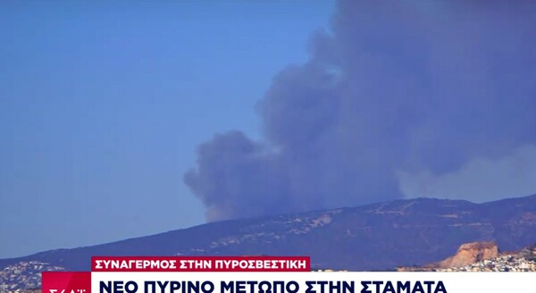 Φωτιά τώρα στη Σταμάτα Αττικής
