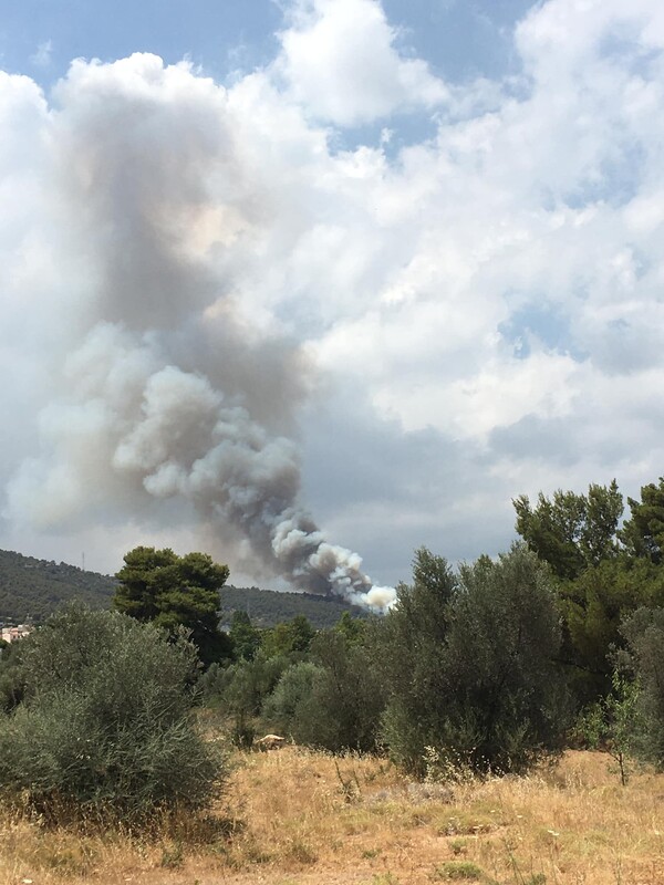 Γλυκά Νερά: Κυκλοφοριακές ρυθμίσεις λόγω της φωτιάς