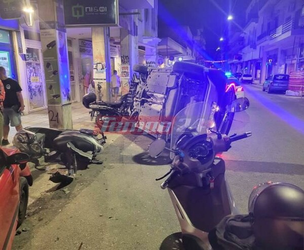 Τροχαίο στην Πάτρα: Τούμπαρε στην μέση του δρόμου αφού πρώτα
