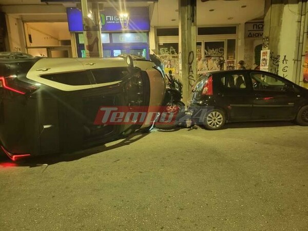 Τροχαίο στην Πάτρα: Τούμπαρε στην μέση του δρόμου αφού πρώτα