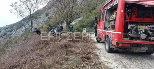 Σέρρες: Νεκρός άνδρας μέσα στο αυτοκίνητο του σε χαράδρα στην Αμφίπολη