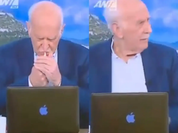 Γιώργος Παπαδάκης: Η στιγμή που «πιάστηκε» να καπνίζει on air