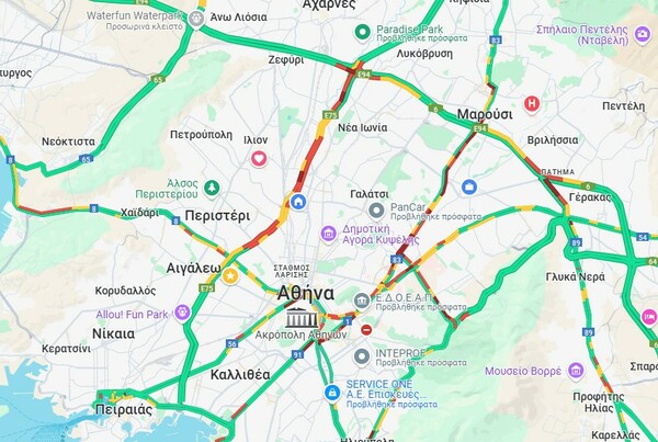 Η κίνηση στους δρόμους: