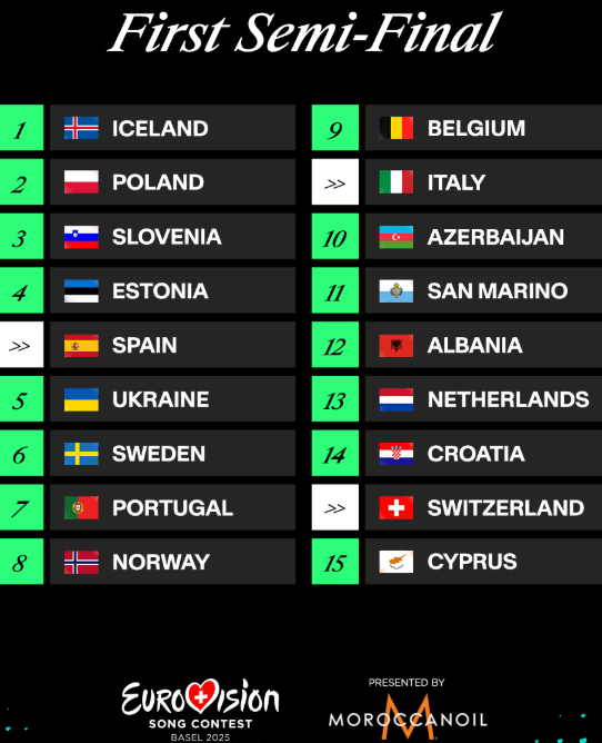 Eurovision 2025: Ανακοινώθηκε η σειρά εμφάνισης των χωρών - Σε ποια θέση θα τραγουδήσει η Κλαυδία