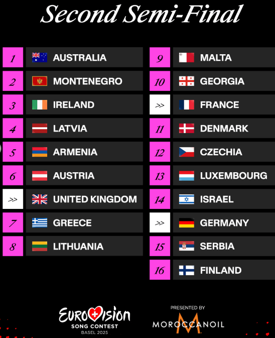 Eurovision 2025: Ανακοινώθηκε η σειρά εμφάνισης των χωρών - Σε ποια θέση θα τραγουδήσει η Κλαυδία