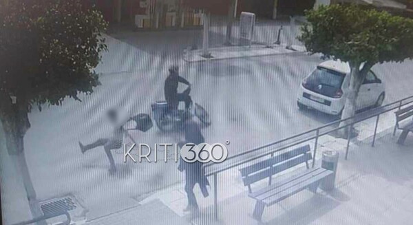 Τροχαίο στα Χανιά: Η στιγμή που μηχανάκι παρασέρνει 13χρονο αγόρι και το εγκαταλείπει 