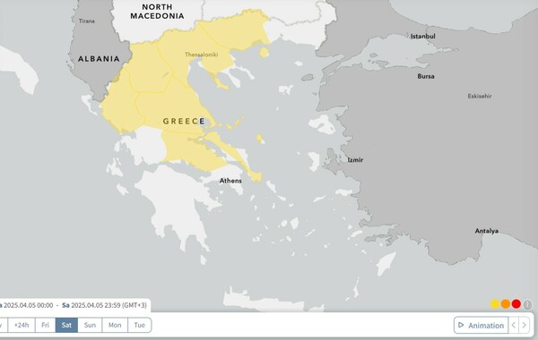 Καιρός: Χάρτες δείχνουν τις περιοχές όπου θα βρέχει μέχρι το βράδυ του Σαββάτου