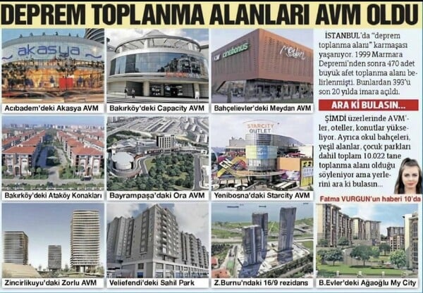 Κωνσταντινούπολη: Ο σεισμός, το Kanal Istanbul και η καταστροφή των χώρων συγκέντρωσης πολιτών από τον Ερντογάν