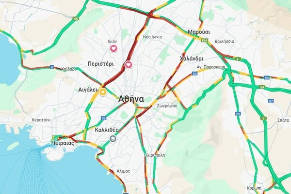 Κίνηση στους δρόμους: Σε Κηφισό και Μεσογείων η μεγαλύτερη δυσκολία
