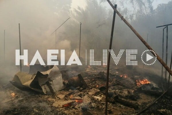 Φωτιά στη Μανωλάδα σε καταυλισμό εργατών γης