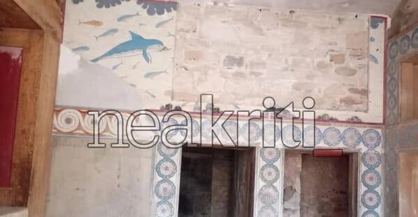 Κατάρρευση τοιχογραφίας στην Κνωσό μπροστά σε 300 επισκέπτες – Έρευνα για τα αίτια