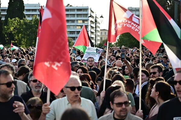 Σύνταγμα: Μεγάλη συγκέντρωση αλληλεγγύης για την Παλαιστίνη