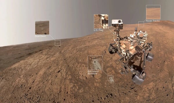 Selfie στον Άρη: Το Mars Perseverance της NASA κι ένας στρόβιλος σκόνης δίπλα του