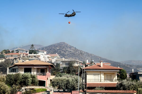 Φωτιά στην Παλαιά Φώκαια: Μάχη «για να μην πάει στον εθνικό δρυμό» - Πάνω από 20 εναέρια μέσα