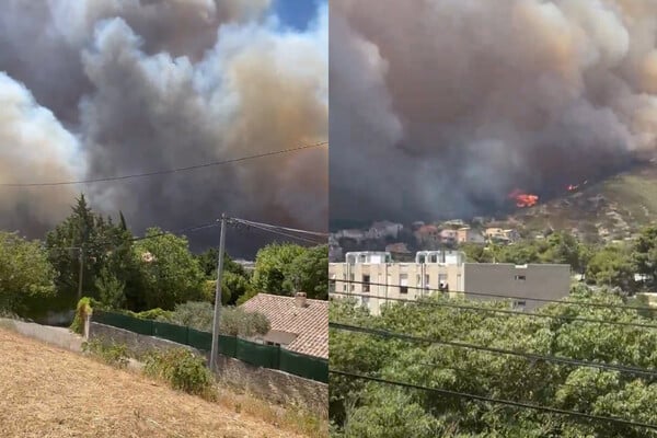 Γαλλία: Μεγάλη φωτιά στη Μασσαλία - Έκλεισε το αεροδρόμιο της πόλης 