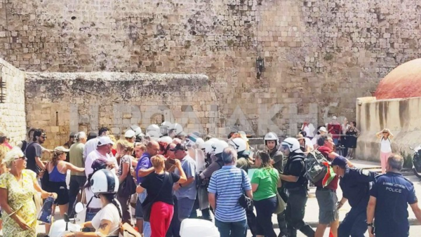 Ρόδος: Ένταση στο λιμάνι κατά την άφιξη Ισραηλινών τουριστών