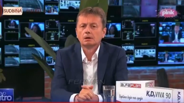 «Ο άθραυστος Ντάρκο»: Ο Βούτσιτς δίπλα στον υπουργό που υπέστη εγκεφαλικό on air 