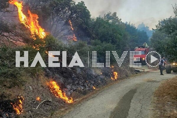 Φωτιά τώρα στη Ζαχάρω Ηλείας: Καίγεται αγροτοδασική έκταση στο Ξηροχώρι