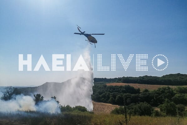 Ηλεία: Βελτιωμένη η εικόνα της φωτιάς - Σε εξέλιξη η κατάσβεσή της