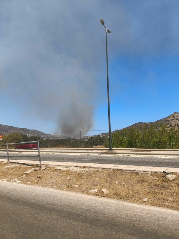 Φωτιά τώρα στην Παλαιοκαμάριζα Αττικής - Ήχησε το 112