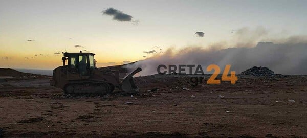 Χανιά: Μαίνεται η φωτιά που ξέσπασε την Πέμπτη κοντά σε εργοστάσιο ανακύκλωσης